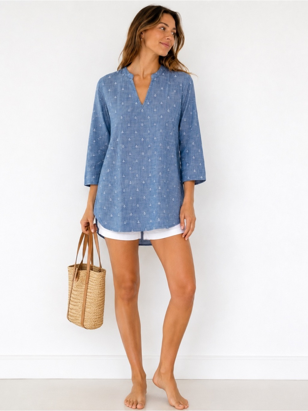 Capelton Road Delray Beach Anchor Tunic XS Cotton NWT Coastal Resort Wear